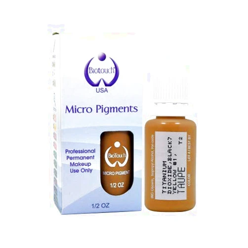 BIOTOUCH Micropigment TAUPE Pigment Color, Used For Microblading and all Permanent Eyebrow Makeup Procedures, Professional Cosmetic Pigment, LARGE Bottle 15ml