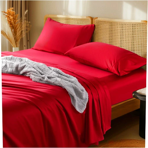 LBRO2M 1000 Thread Count 100% Egyptian Cotton Sheets Set Queen Size, 4 Piece Sets Bed Sheet Deep Pocket Sheet Set 16