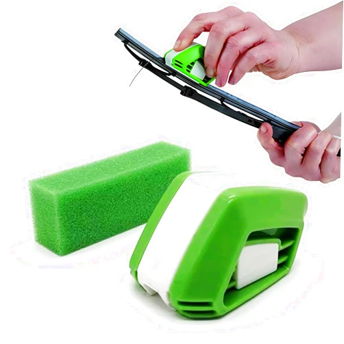 Getfay Pack-1 Car Windshield Wiper Repair Device, ABS Durable Wiper DIY Smart Quickly Repair Tool, Cleaning Wiper Blade Cutter Repairer, Universal Maintenance Accessories for Cars (Green & White)