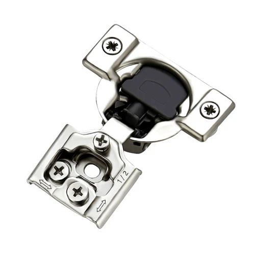 Ravinte 60 Pack 30 Pairs 1/2 inch Overlay Soft Close Hinges for Kitchen Cabinet Hinges Satin Nickel Hidden Hinges Stainless Steel Concealed Hinge self Closing