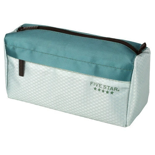 Five Star Pencil Pouch, Pen Case, 9-Pocket Zipper Pouch, Storage Organizer for School Supplies Earbuds Chargers Cables Makeup, Green/Juniper (500214F-ECM)