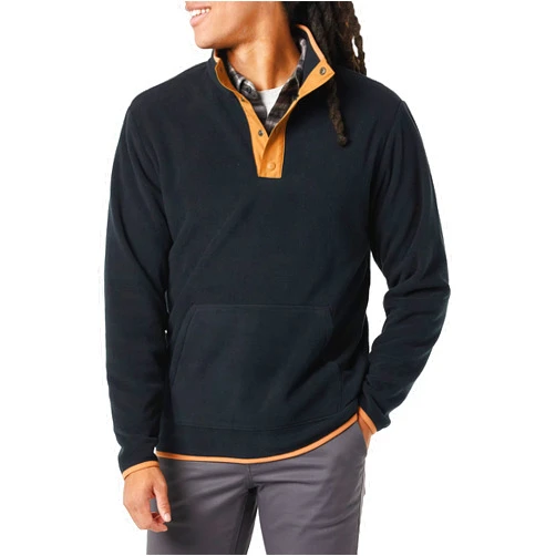 Amazon Essentials Men's Snap-Front Pullover Polar Fleece Jacket