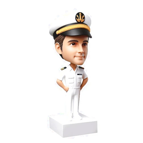Customized Bobblehead Figures 6-8'' Custom Bobbleheads Doll Personalized Navy Officer Sailor Veterans Day Gift Home Office Decoration Souvenir Handcrafted Collectibles Creative Toys