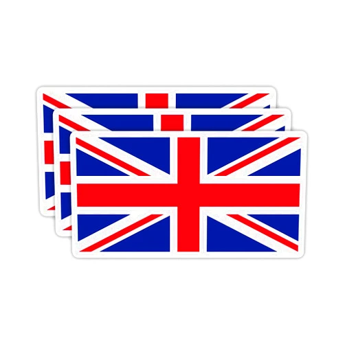 EMMACELA (3PCS) United Kingdom Flag stickers, Countries Flag Stickers - Waterproof Vinyl Decals For Laptops, Tumblers, Water Bottles, Books, Scrapbooks, Size 3 x 1.7 Inch