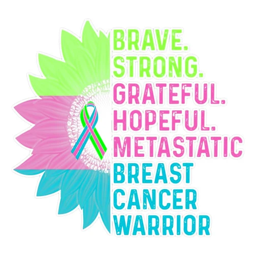 HJ Media Metastatic Breast Cancer Awareness Care Warrior Sticker Vinyl Decal Car Laptop Wall Window Bumper Sticker 5