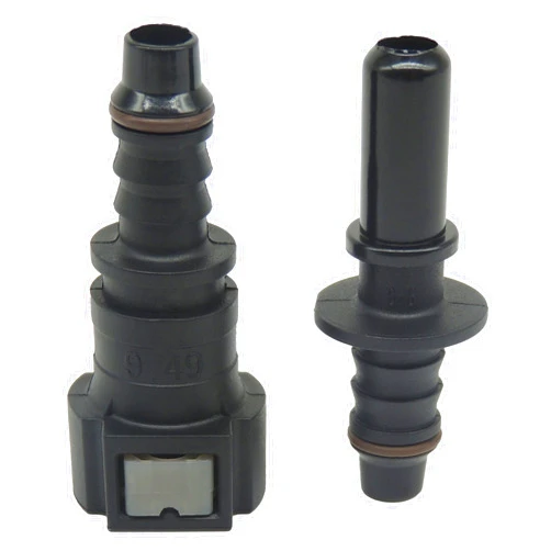 HiSport Nylon Fuel Line Hose Quick Release Connect - 9.49mm 3/8 - ID6 Male& Female Push On Straight Connector