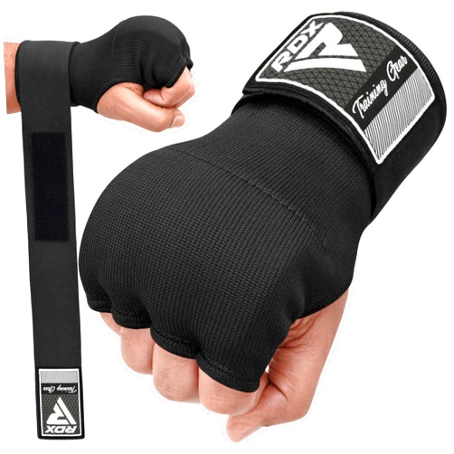 RDX Gel Boxing Hand Wraps Inner Gloves Men Women, Quick 100cm Long Wrist Straps, Elasticated Padded Fist Under Mitts Protection, Muay Thai MMA Kickboxing Martial Arts