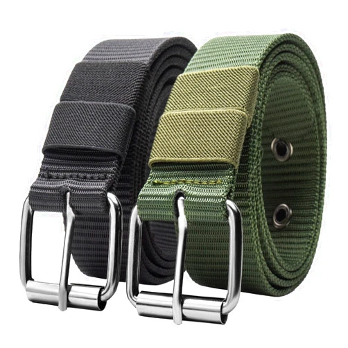 Herolland 2 pack Nylon Men's belt for Women and Men 1.5inch With Metal Buckle Outdoor Belt,Thick and Durable 150/120 Long