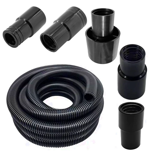 SYEWYONLL Shop Vacuum Dust Collection Hose Kit,12 Ft Dust Power Tools Hose Kit with 5 Fittings/Attachments for Shop Vacuums,Workshop, Wet/Dry, Fits Multiple Types/Brands of Woodworking Power Tools