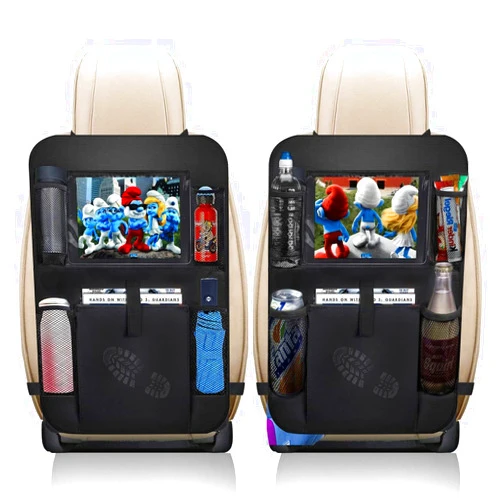 AXELECT Car Backseat Organizer 2 Pack, Car Seat Back Organizers Storage Kick Mat Seat Protector, Car Seat Back Protectors with Clear 10