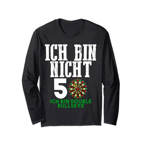 50. Geburtstag Geschenk lustiges New Designs 50. Geburtstag Geschenk lustiges Dart Spruch Double Bullseye Long Sleeve T-Shirt