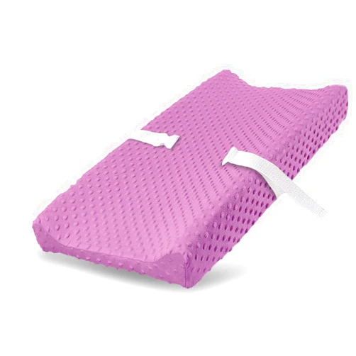 LITTLE TOTS BABY Changing Pad Cover - Breathable Minky Dots Plush Changing Table Cover Ultra Soft Changing Table Sheets Wipeable Diaper Changing Pad Covers for Newborns Infant Babies Girls Boys (Lilac Chiffon)