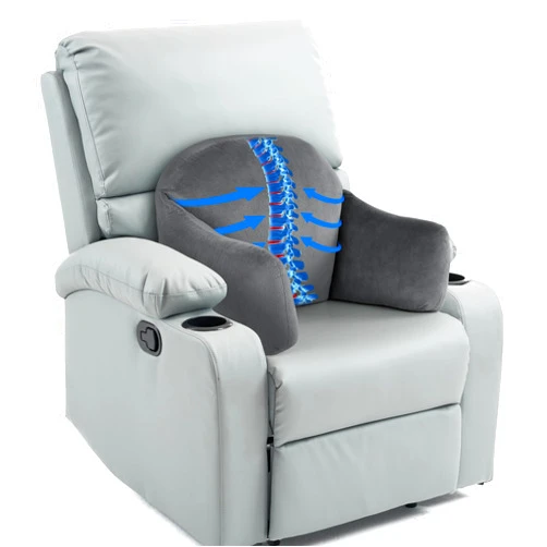 MABOZOO Lumbar Support Pillow for Recliner, 3 Section Back Pillow Office Chair Pillow for Back Support,Lumbar Support Cushion for Recliner,Car Seat Low Back Pain Relief