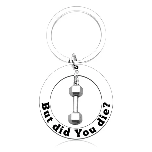 Vadaka Funny Workout Gift Inspirational Keychain Fitness Gifts for Women Sports Lover Present Funny Gym Workout Jewelry Dumbbell Bodybuilding Keychain Fitness Trainer Keepsake Retirement Birthday Present