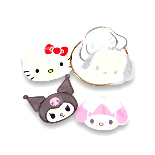 KOZUKI Kitty Zipper Bag SET Kitty cute resealable zipper bags duable poly baggies reuseable with zip top lock Kitty cookie bag small item organizer (Friends) anime zipper bag