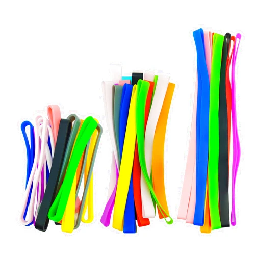 Oubaka 40pcs Silicone Rubber Bands Colorful Elastic Rubber Wrapping Bands Assorted Color Rubber Bands for Books,Exercise,Wallet Card,Cooking Boxes Wraps,Office Supplies(3 Sizes,Random Color)
