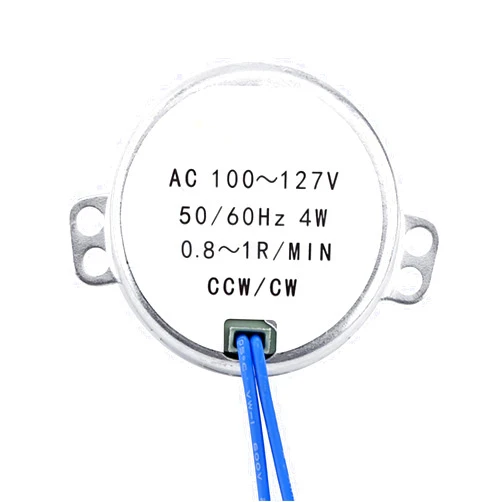 Sunicon 1pcs AC 100 to 127V 4W Synchronous Motor 50 60Hz CCW CW Geared Motor (0.8-1RPM)