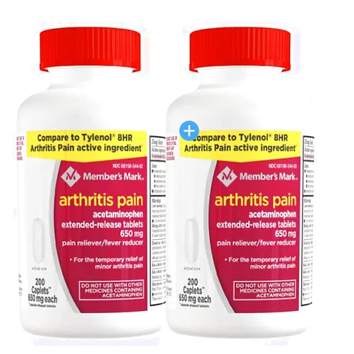 MEMBER´S MARK Compare to Tylenol Arthritis Pain Active Ingredient. - Member's Mark - Arthritis Pain Reliever, Extended Release, Acetaminophen 650 mg, 400 CapletsQ