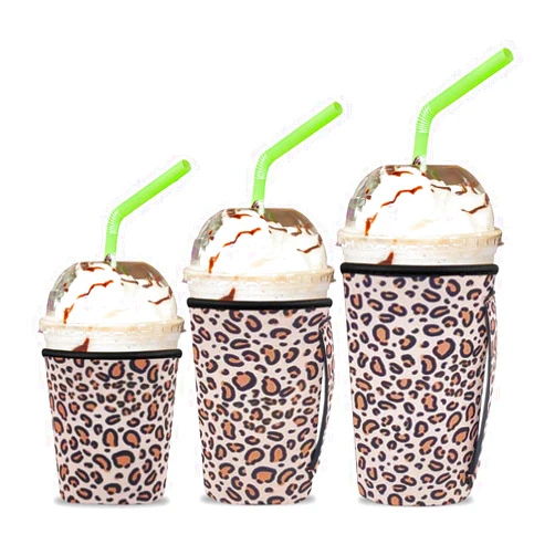 Jahomieo 3 Pack Reusable Iced Coffee Sleeves, Jahomieo Insulator Sleeve for Cold Beverages, Neoprene Drink Sleeve Cup Holder for Starbucks Coffee, McDonalds, Dunkin Coffee, More