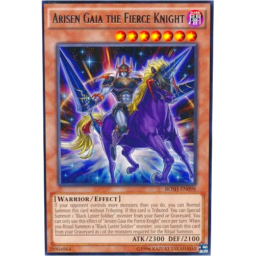 YU-GI-OH! - Arisen Gaia The Fierce Knight (BOSH-EN098) - Breakers of Shadow - Unlimited Edition - Rare