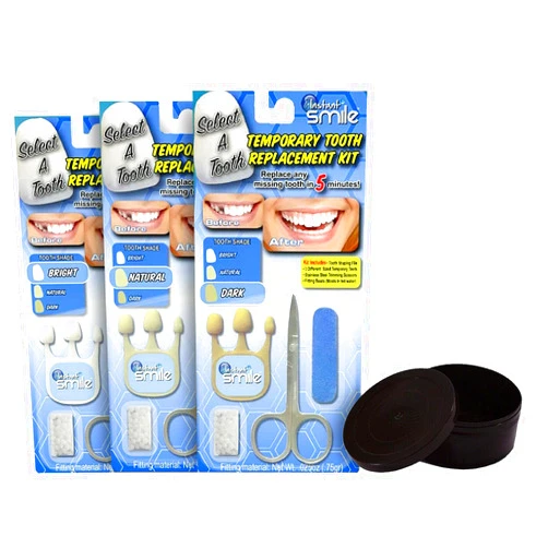 Nutravicity Instant Smile Makeover Select A Tooth Temporary Replacement Kit - All 3 Shades!