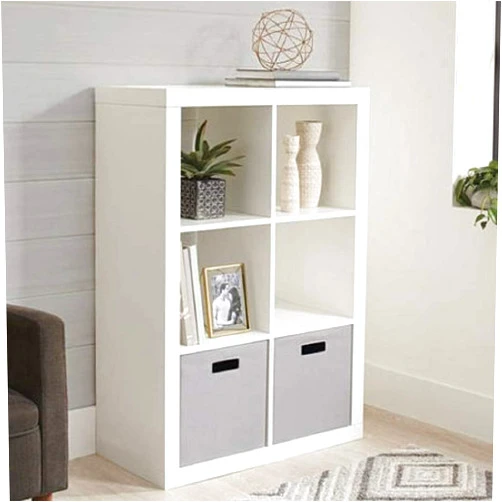Better Homes and Gardens.. Bookshelf Square Storage Cabinet 4-Cube Organizer (Weathered) (White, 4-Cube) (White, 6-Cube)