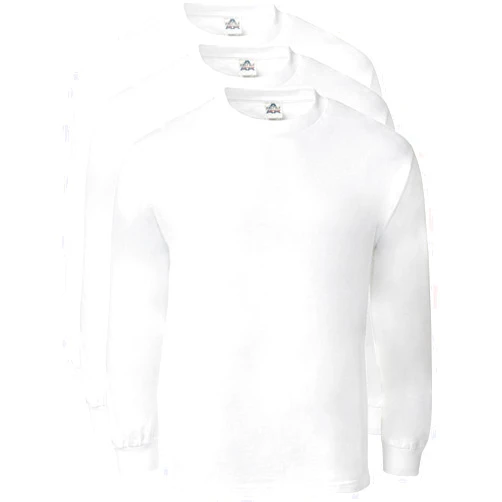 Alstyle Apparel Alstyle Men's Classic Cotton Crew Neck Long Sleeve Plain T-Shirt 3-Pack-Assorted