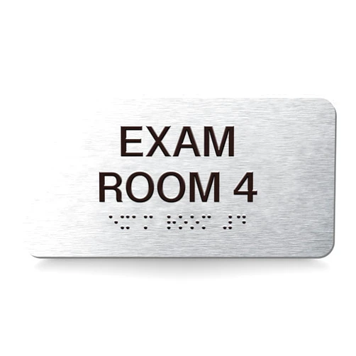 EliteSign Exam Room Signs with Raised Text & Grade 2 Braille –, ADA Compliant, 7 Variants (EXAM, EXAM 1-6), Easy Install with Double-Sided Tape, Office & Medical Sign (7.8”W x 4”H)