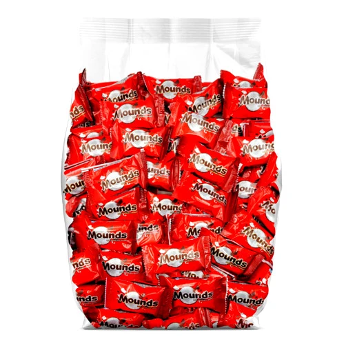 Yummy Chew Mounds Snack Size Chocolate Candy Bars - Coconut and Dark Chocolate Fun Size Bars - 75 Individually Wrapped Pieces - 3 lbs. Bulk Party Pack