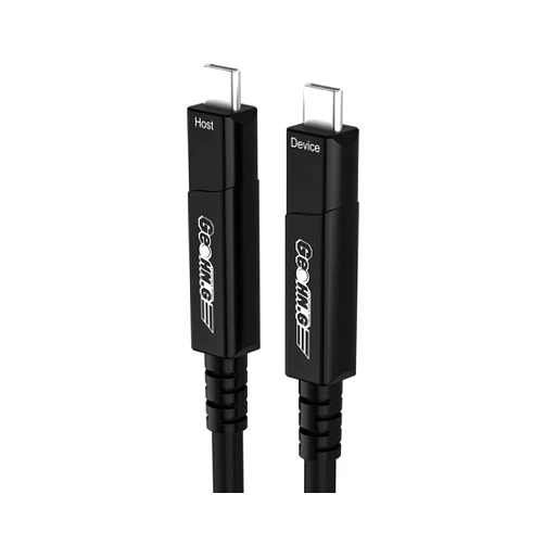 GeoHN.G Full-Featured Fiber Optic USB C to USB C Cable 10M/33FT, 10Gbps 4-Lanes Long Distance USB 3.2 Video Cable with PD 60W for VR Headsets/AR, Webcam, Laptop, Camera, Mini PC and Video Conference