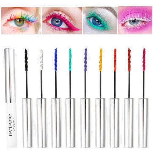 BONNIE CHOICE 9 Colors Colored Mascara Set for Eyelashes, Red Pink Purple Blue White Black Colorful Waterproof Mascara Charming Long Lasting Voluminous Mascara Eye Makeup Mother's Day Gifts for Women