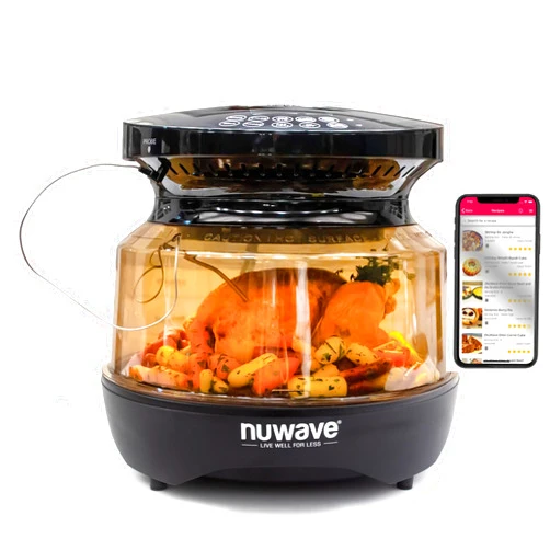Nuwave Primo Grill Oven, Countertop Toaster Oven Convection Top & Grill Bottom for Surround Cooking, Cook Frozen or Fresh, Smart Thermometer