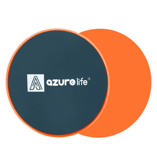 A AZURELIFE Exercise Core Sliders, Dual Sided Exercise Gliding Discs Use on Carpet or Hardwood Floors, Light and Portable, Perfect for Abdominal&Core Workouts