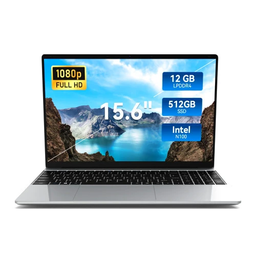 Gezoon 15.6 Inch Laptops, Windows 11 Laptop Computer with 12GB RAM 512GB SSD, Celeron N100 Quad-Core(Up to 3.4GHz), FHD IPS 1920x1080, HDMI, Type-C, USB 3.0, WiFi 6, TF Card Reader, 6500mAh