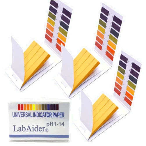 LabAider 3 Pack pH.1-14 Test Paper Extensive Test Paper Litmus Test Paper 240 Strips pH Test with Storage Case for Saliva Urine Water Soil Testing Pet Food and Diet pH Monitoring (3 PACK with Storage Case)