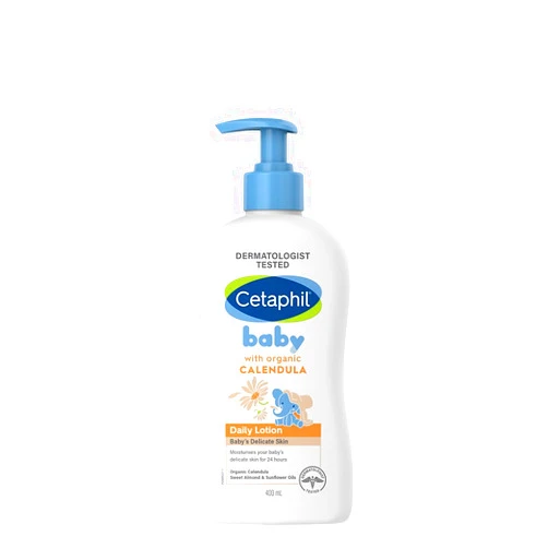 Cetaphil Baby Daily Lotion with Organic Calendula |Vitamin E | Sweet Almond & Sunflower Oils |13.5 Fl. Oz