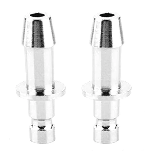 Goodxy 2-Pack Silver Metal NIBP Cuff Connector Blood Pressure Monitor Cuff Connector Air Hose Connector