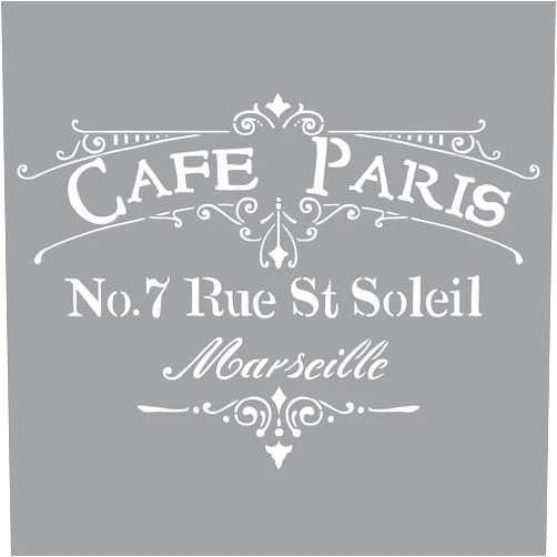 DecoArt Americana Decor Stencil 12x12-Cafe Paris