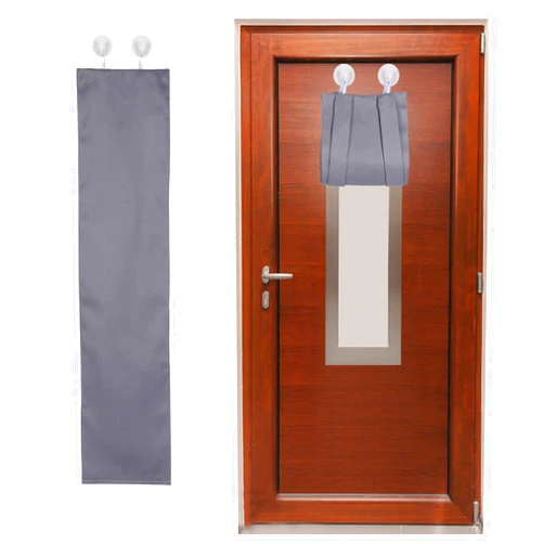 ChYoung Classroom Door Window Cover Lockdown Blackout Door Curtain No Drill Room Darkening Window Shades with 2 Hooks Tie Up Door Window Covering for School Nursery Home Office, 7.9 X 35 Inch