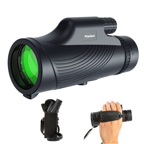 Usogood Monocular Telescope, 10x42 Monoculars for Adults, Usogood Compact Portable Waterproof Monocular with Hand Strap, Lightweight Handheld Pocket Telescope for Bird Watching