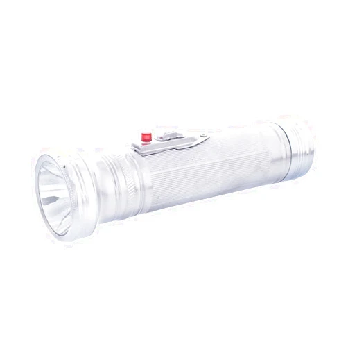 United Pacific 110917 All-Metal Chrome Vintage Style LED Flashlight, 50 Lumens, White LED, Glass Lens, Morse Code Button, Highly Detailed – ONE Unit