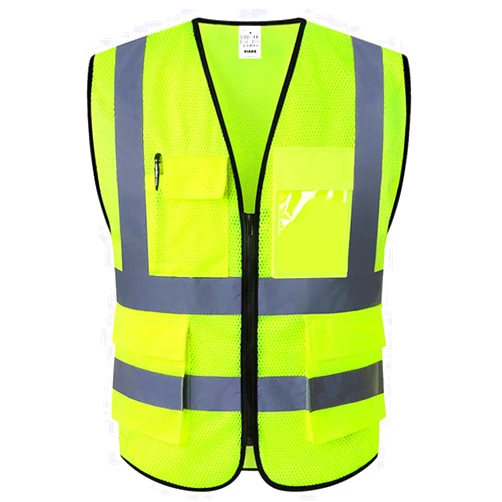 XIAKE Reflective Safety Vest for Men & Women High Visibility Class 2 Vest with Pockets Meets ANSI Standards