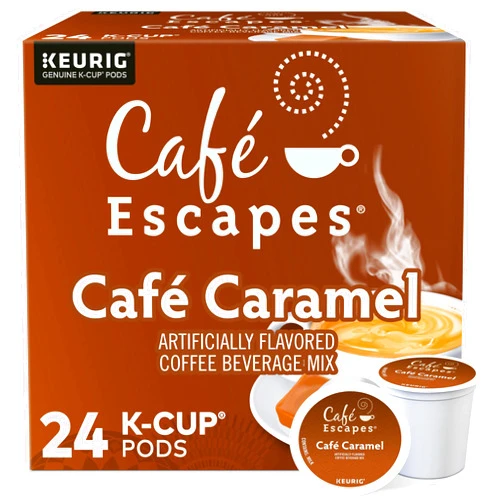 Café Escapes Café Caramel, Keurig Single-Serve K-Cup Pods, 24 Count