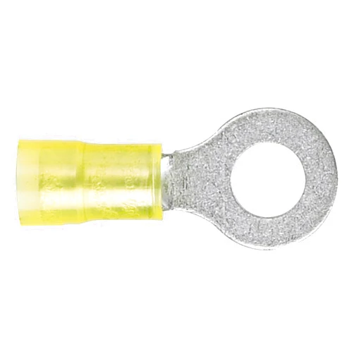 CAI - PANDUIT PANDUIT Ring Terminal, Yellow Nylon, Grip Sleeved Seam, 12 to 10 AWG, 50 PK - pkg. of 50