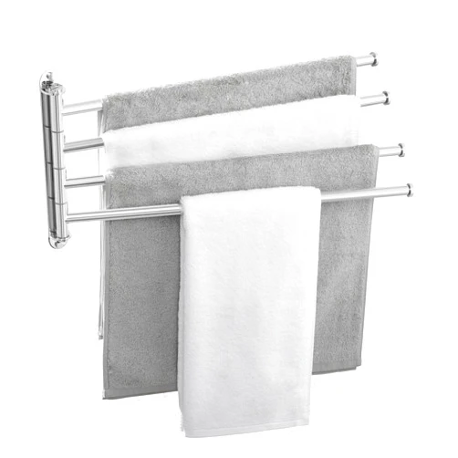 KES Swivel Towel Rack, Swing Arm Towel Bar 4-Arm Extra Long 19.5