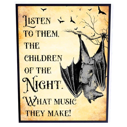 YELLOWBIRD ART & DESIGN Vampire Bat Creepy Spooky Bram Stoker Dracula Quote - Gothic Home Decor, Medieval Wall Art - Vintage Rustic 8x10 Poster Print for Home - Gift for Steampunk, Victorian, Renaissance Faire Fan
