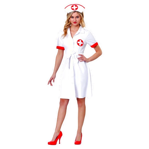 Fun Costumes Women's Stitch Me Up Nurse Costume Dress | Women's Nurse Outfit | Doctor Doctress Uniform Halloween Costume