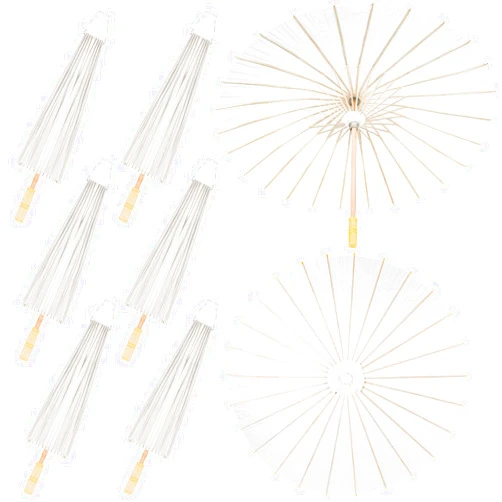 Sadnyy 33 Inches Paper Umbrellas Paper Decorative Chinese Japanese Parasol Umbrella DIY Oiled Paper Painting Umbrellas Crafts for Wedding Bridal Party Decor (White,36 Pack)