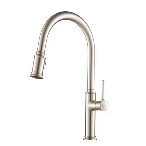 KRAUS Sellette Single Handle Spot Free Stainless Steel Pull-Down Kitchen Faucet with Deck Plate, KPF-1680SFS