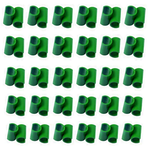 Lasenersm 30 Pieces Plant Trellis Connector Clip Garden Trellis Plant Connector Clip Plant Connector Stake Clip Adjustable Garden Trellis Plant Connector Flower Rattan Plastic Buckle Clip(Green, 11mm)